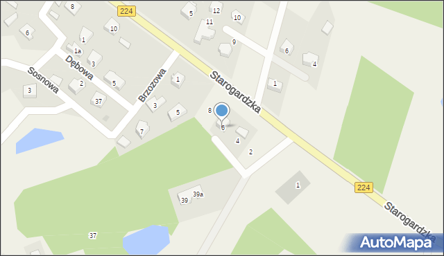 Nowa Karczma, Olszowa, 6, mapa Nowa Karczma