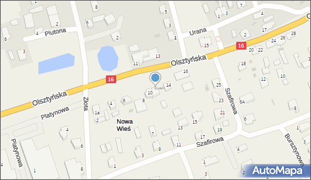 Nowa Wieś, Olsztyńska, 12, mapa Nowa Wieś