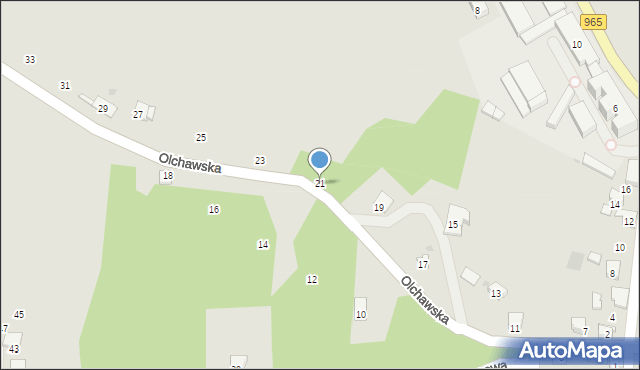 Nowy Wiśnicz, Olchawska, 21, mapa Nowy Wiśnicz