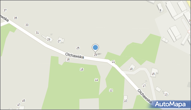 Nowy Wiśnicz, Olchawska, 23, mapa Nowy Wiśnicz