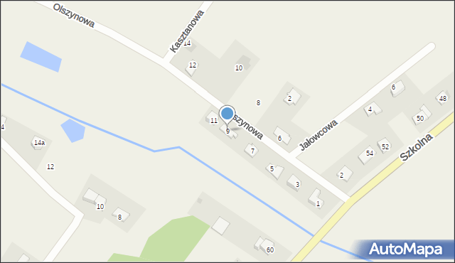 Obrowo, Olszynowa, 9, mapa Obrowo