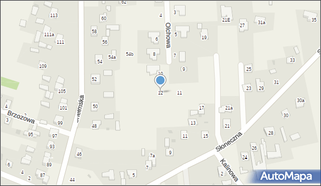 Okszów-Kolonia, Olchowa, 12, mapa Okszów-Kolonia