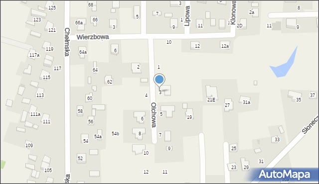 Okszów-Kolonia, Olchowa, 3, mapa Okszów-Kolonia