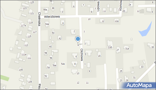 Okszów-Kolonia, Olchowa, 4, mapa Okszów-Kolonia