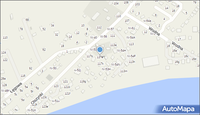 Okuninka, Olszynki, 117e, mapa Okuninka