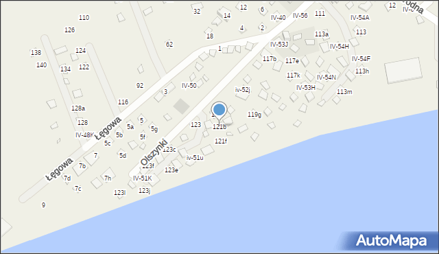 Okuninka, Olszynki, 121b, mapa Okuninka