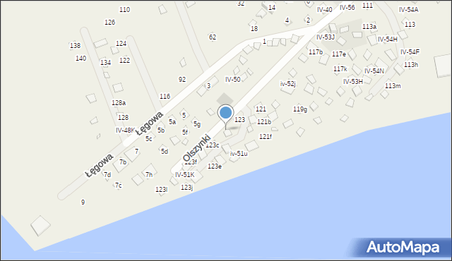 Okuninka, Olszynki, 123b, mapa Okuninka