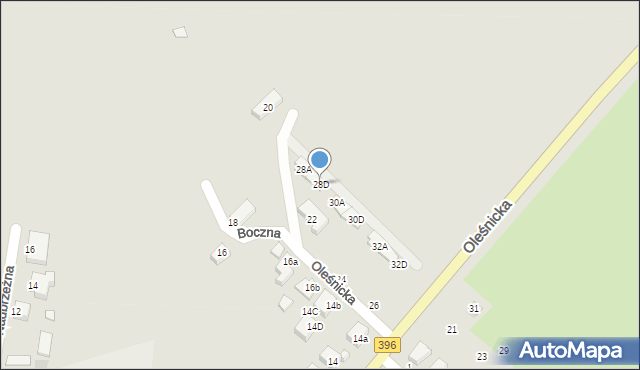 Oława, Oleśnicka, 28D, mapa Oława