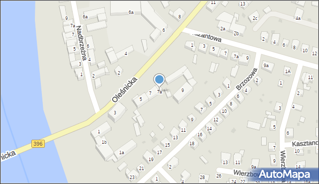 Oława, Oleśnicka, 7a, mapa Oława
