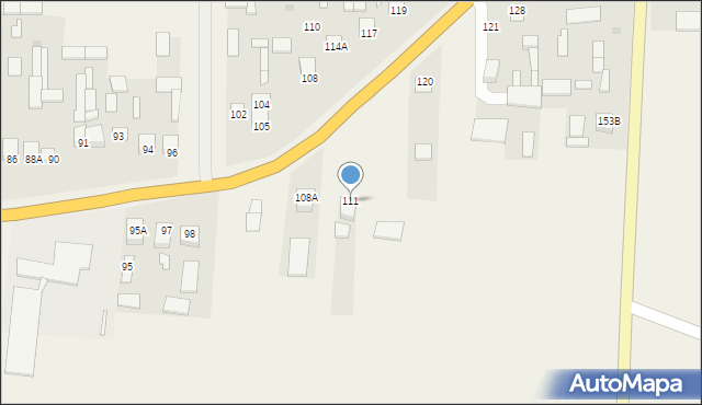 Olbięcin, Olbięcin, 111, mapa Olbięcin