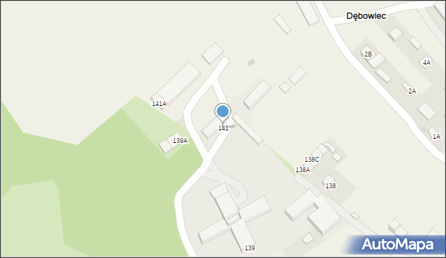 Olbięcin, Olbięcin, 141, mapa Olbięcin