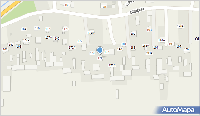 Olbięcin, Olbięcin, 176, mapa Olbięcin