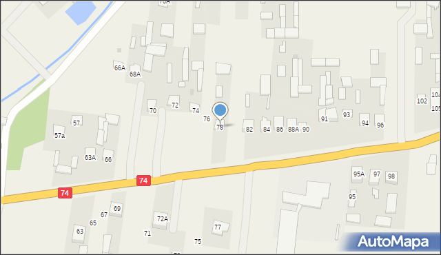 Olbięcin, Olbięcin, 78, mapa Olbięcin