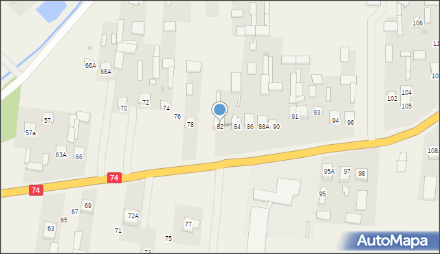 Olbięcin, Olbięcin, 82, mapa Olbięcin