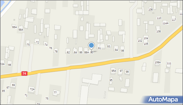 Olbięcin, Olbięcin, 90, mapa Olbięcin