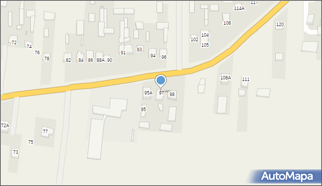 Olbięcin, Olbięcin, 97, mapa Olbięcin