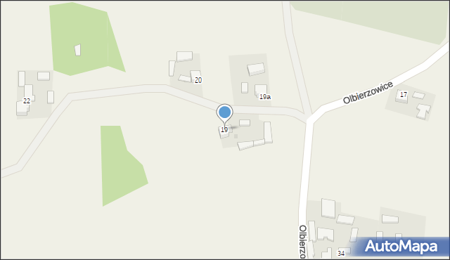 Olbierzowice, Olbierzowice, 19, mapa Olbierzowice
