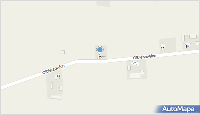 Olbierzowice, Olbierzowice, 25, mapa Olbierzowice