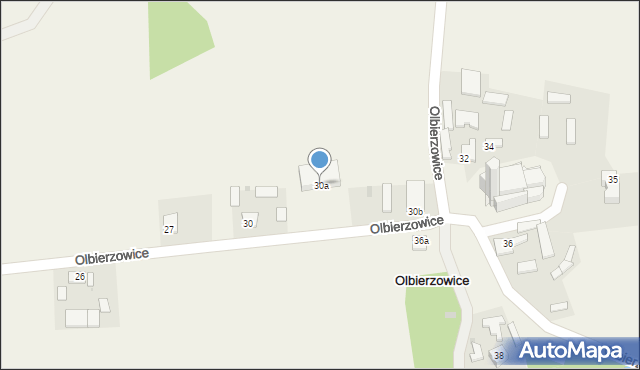 Olbierzowice, Olbierzowice, 30a, mapa Olbierzowice