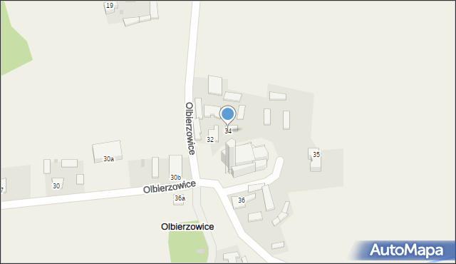 Olbierzowice, Olbierzowice, 34, mapa Olbierzowice