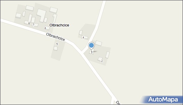 Olbrachcice, Olbrachcice, 3, mapa Olbrachcice