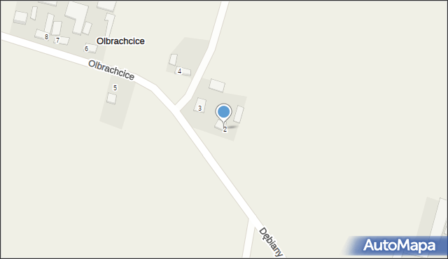 Olbrachcice, Olbrachcice, 3a, mapa Olbrachcice