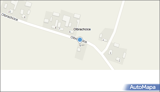 Olbrachcice, Olbrachcice, 5, mapa Olbrachcice