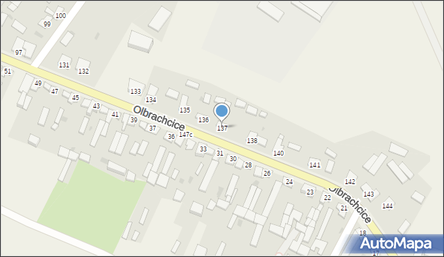 Olbrachcice, Olbrachcice, 137, mapa Olbrachcice