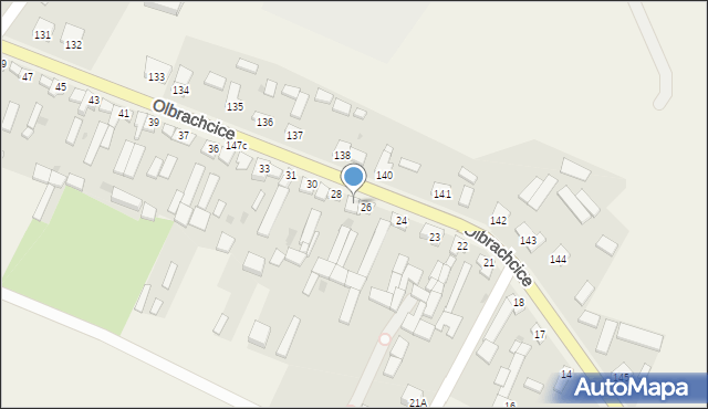 Olbrachcice, Olbrachcice, 27, mapa Olbrachcice