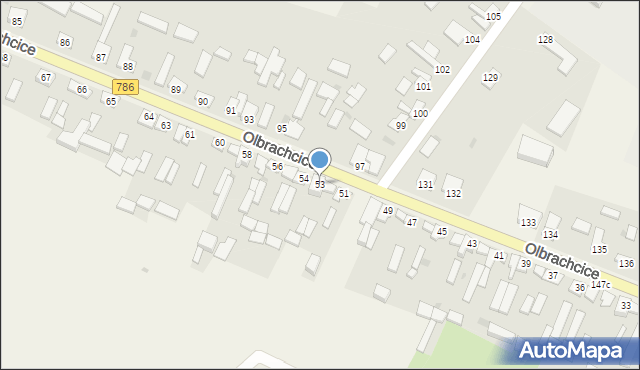 Olbrachcice, Olbrachcice, 53, mapa Olbrachcice