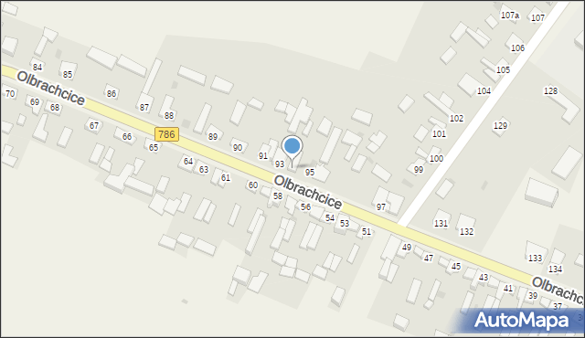 Olbrachcice, Olbrachcice, 94, mapa Olbrachcice