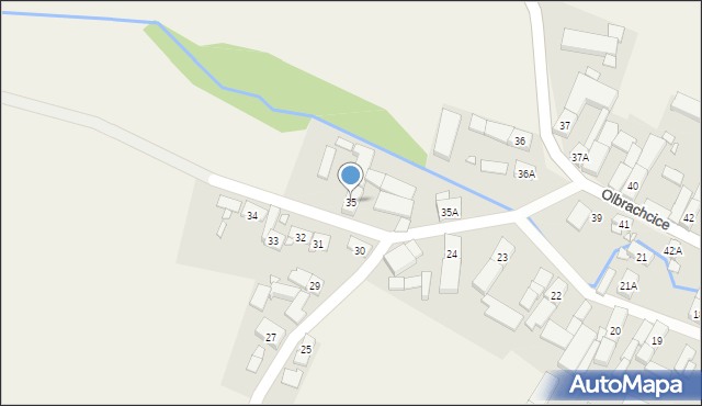 Olbrachcice, Olbrachcice, 35, mapa Olbrachcice