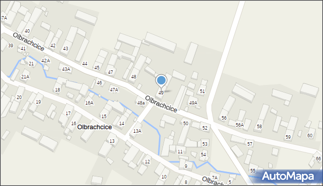 Olbrachcice, Olbrachcice, 49, mapa Olbrachcice
