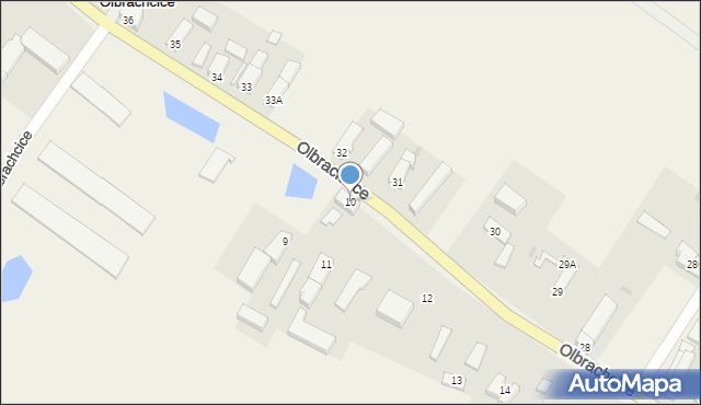 Olbrachcice, Olbrachcice, 10, mapa Olbrachcice
