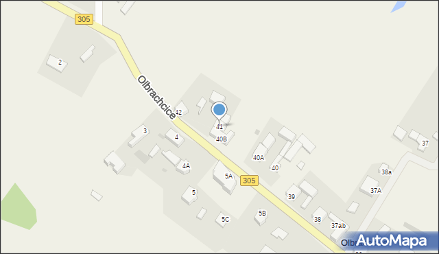 Olbrachcice, Olbrachcice, 41, mapa Olbrachcice