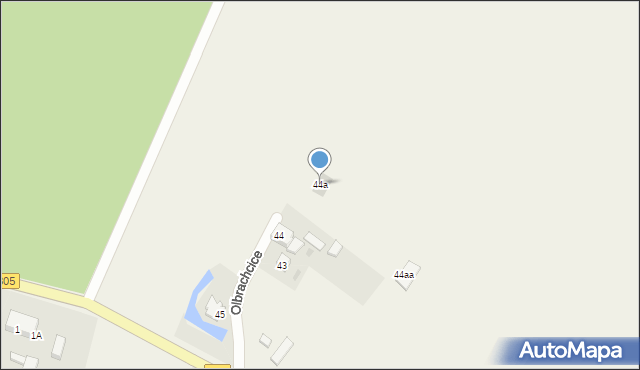 Olbrachcice, Olbrachcice, 44a, mapa Olbrachcice