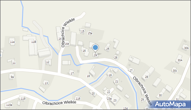 Olbrachcice Wielkie, Olbrachcice Wielkie, 24, mapa Olbrachcice Wielkie
