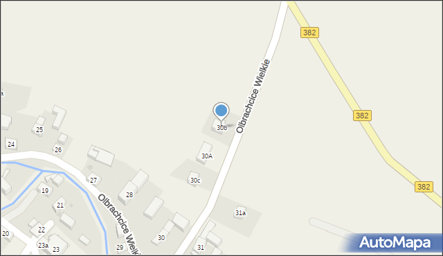 Olbrachcice Wielkie, Olbrachcice Wielkie, 30b, mapa Olbrachcice Wielkie