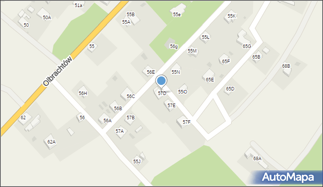 Olbrachtów, Olbrachtów, 57D, mapa Olbrachtów
