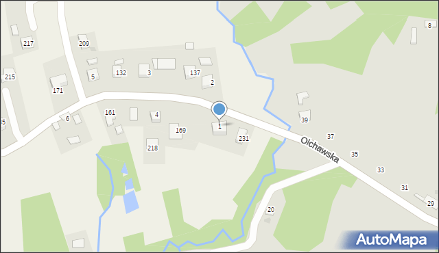 Olchawa, Olchawa, 1, mapa Olchawa