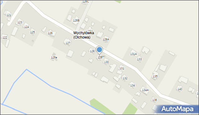 Olchowa, Olchowa, 129, mapa Olchowa