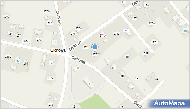 Olchowa, Olchowa, 175, mapa Olchowa