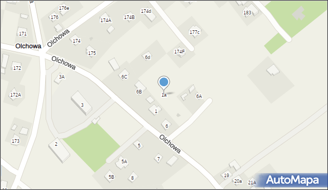Olchowa, Olchowa, 1a, mapa Olchowa