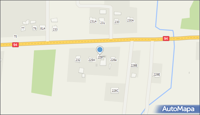 Olchowa, Olchowa, 229, mapa Olchowa