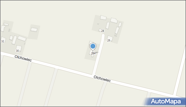 Olchowiec, Olchowiec, 28A, mapa Olchowiec