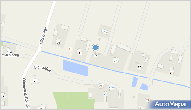 Olchowiec, Olchowiec, 29, mapa Olchowiec