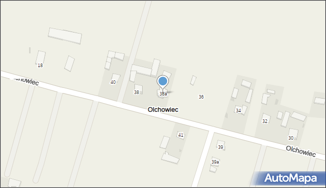 Olchowiec, Olchowiec, 38a, mapa Olchowiec