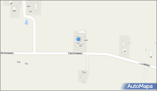 Olchowiec, Olchowiec, 44b, mapa Olchowiec