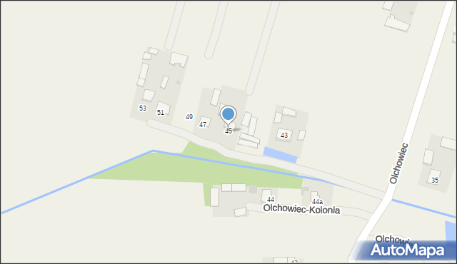 Olchowiec, Olchowiec, 45, mapa Olchowiec