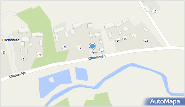 Olchowiec, Olchowiec, 18, mapa Olchowiec